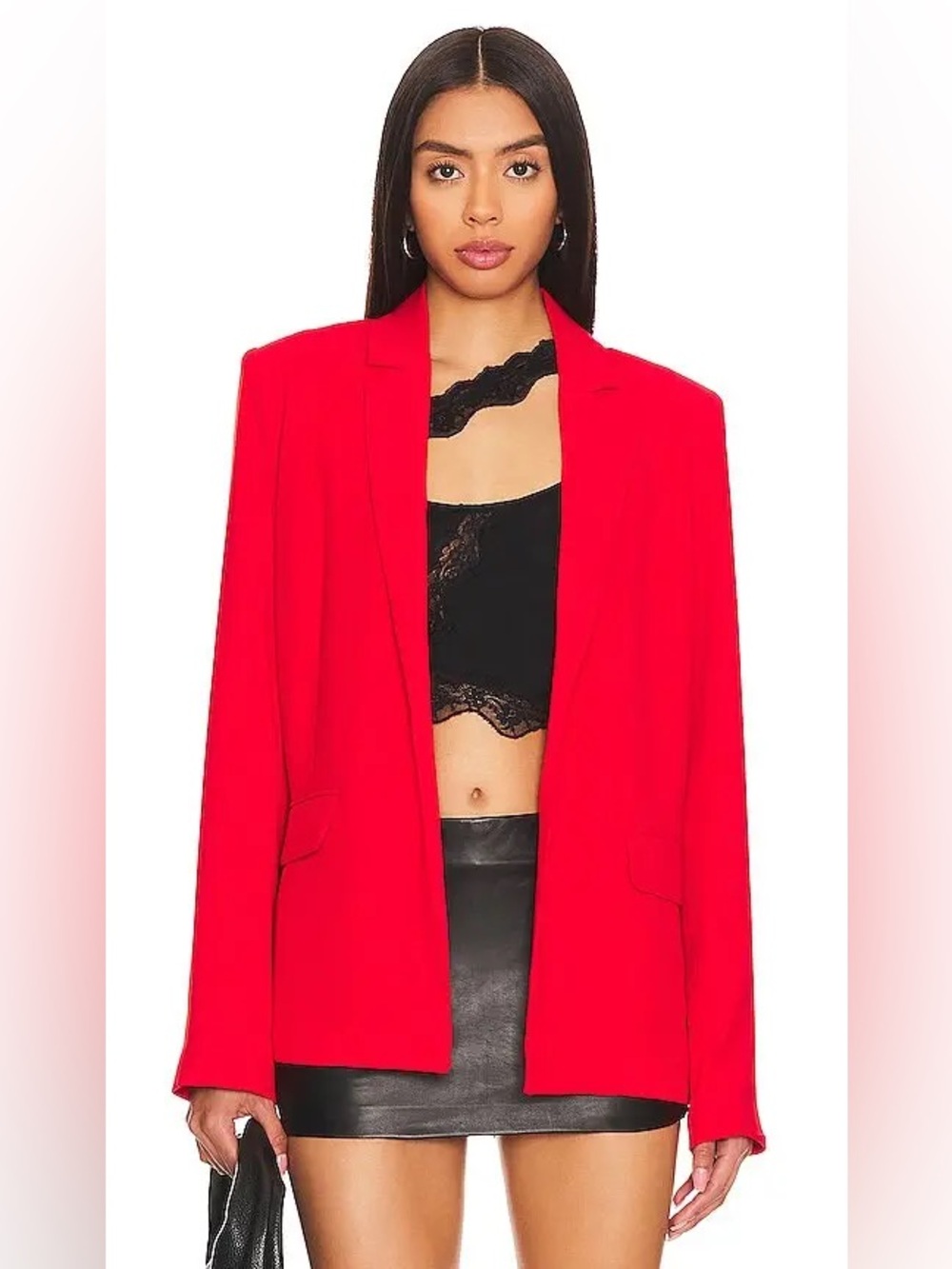 Steve Madden Red Open-Front Women's Blazer